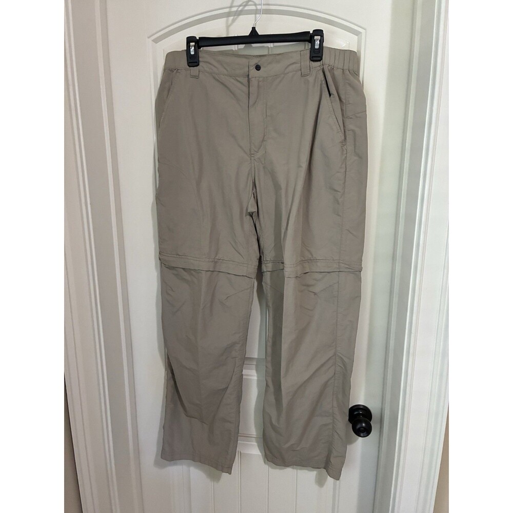 Koppen Pants Men's Convertible Khaki Tan Nylon Blend Hiking Outdoors Size Large